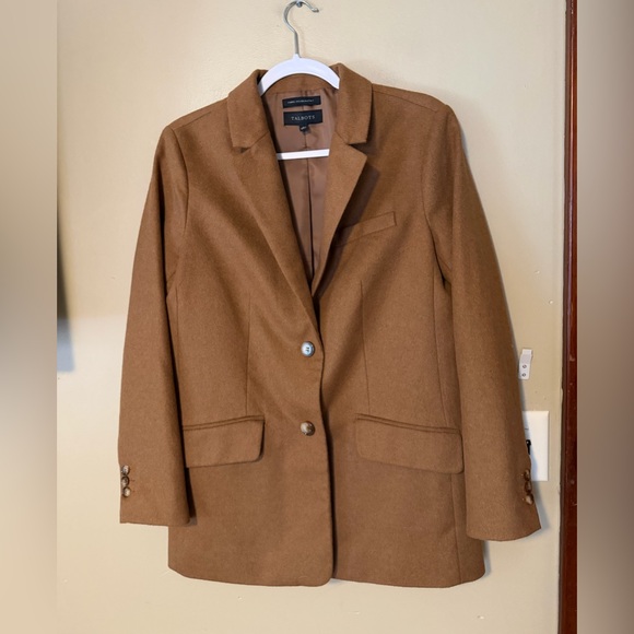 Talbots Brushed Italian Wool Camel Blazer - Picture 2 of 9